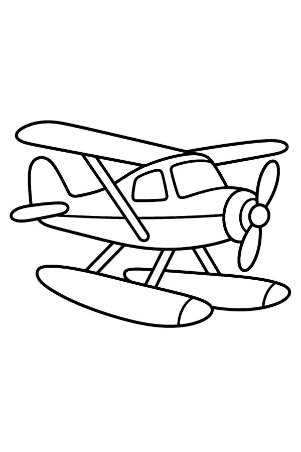 Floatplane In Flight