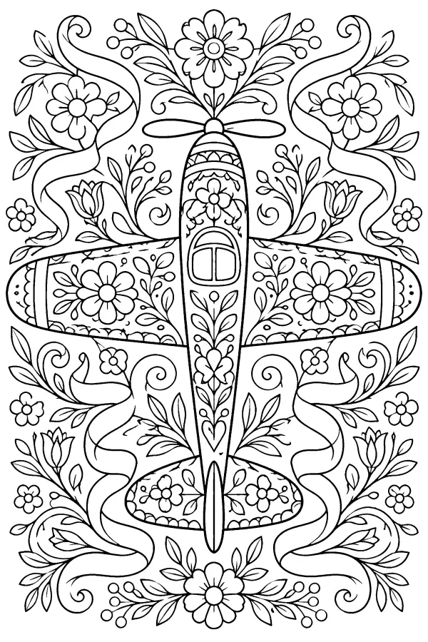 Floral Folk Plane