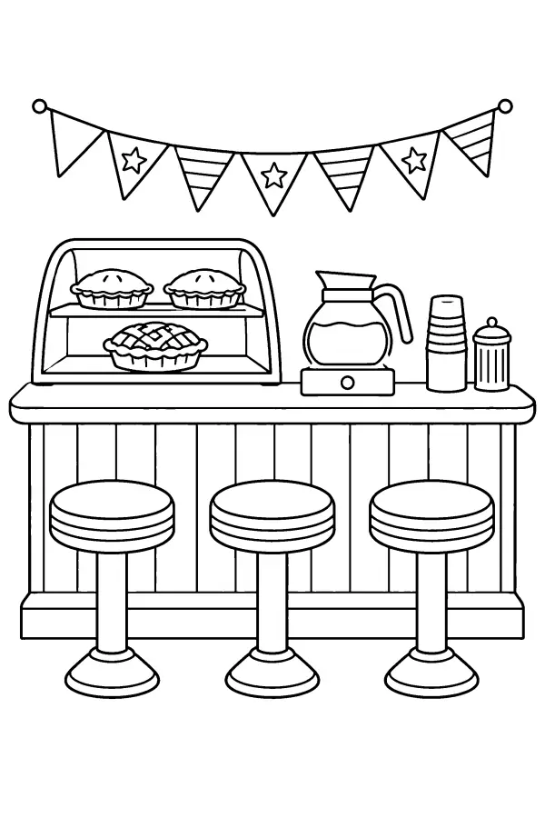 Diner Counter Scene