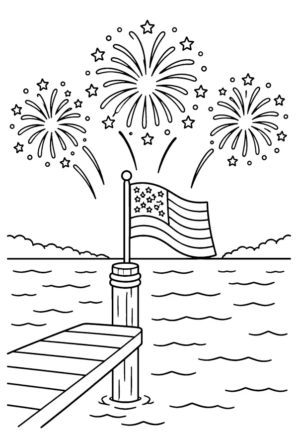 Fireworks Over Dock