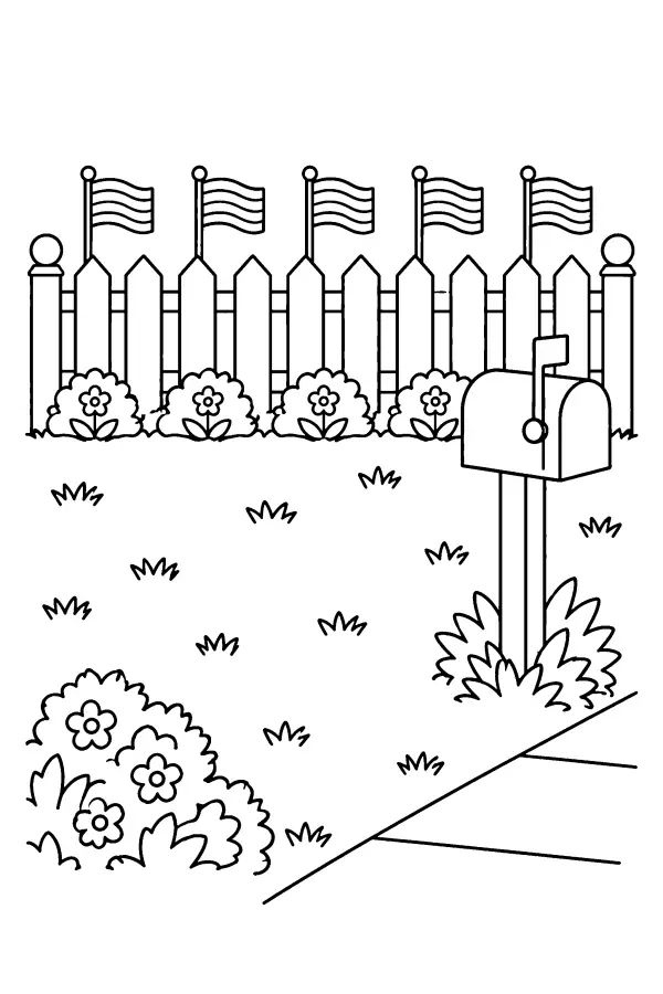 Flag Lined Lawn