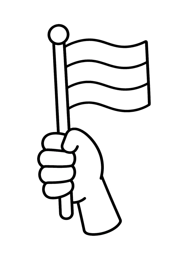 Hand Holding Flag