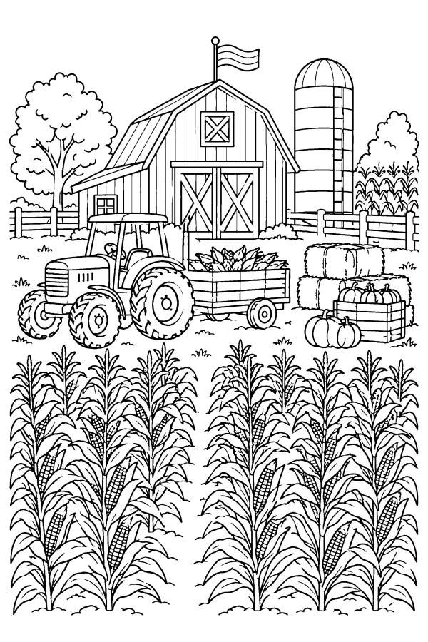 Harvest Farm Scene