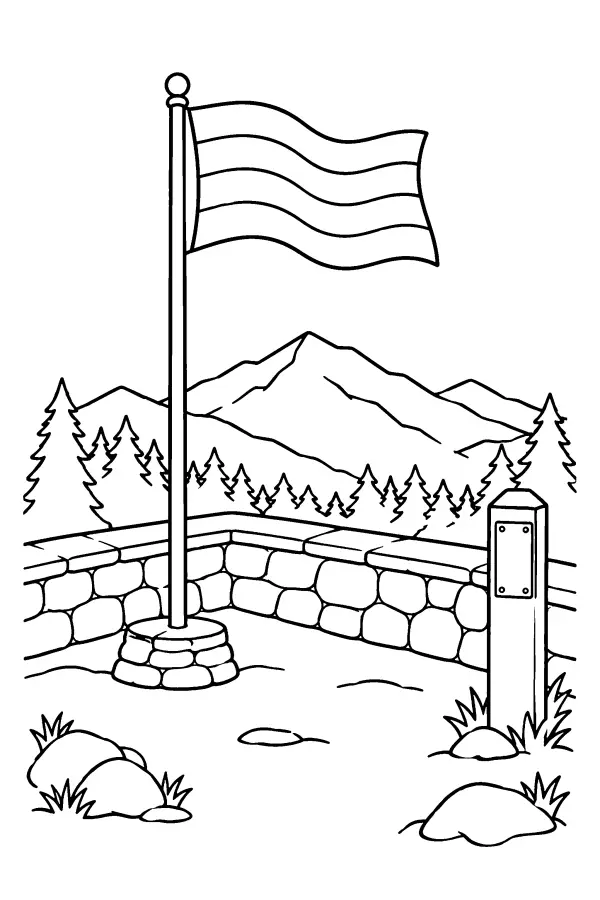 Mountain Overlook Flag
