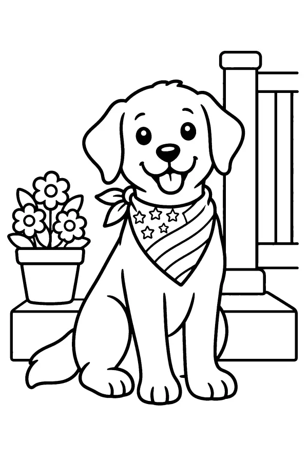Patriotic Porch Pup