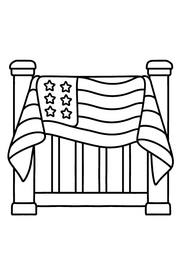 Porch Flag Drape