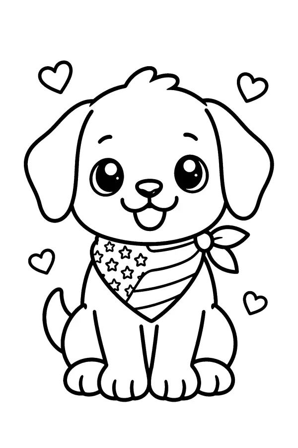 Puppy With Bandana