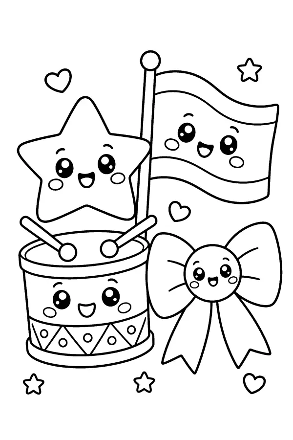 Star Flag and Drum