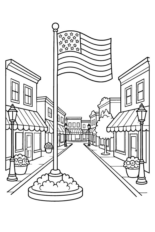 Town Flag Street