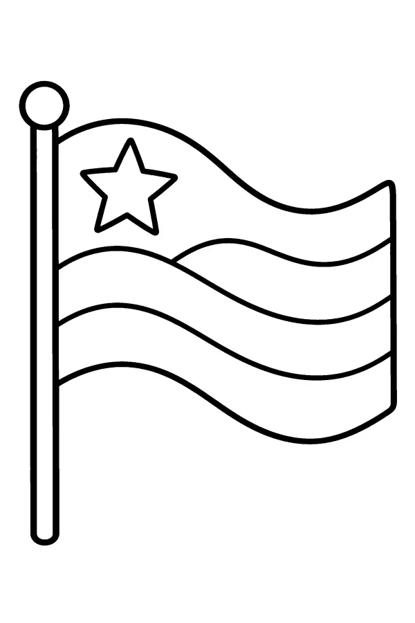 Waving Star Flag