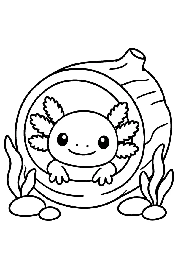 Axolotl in Log