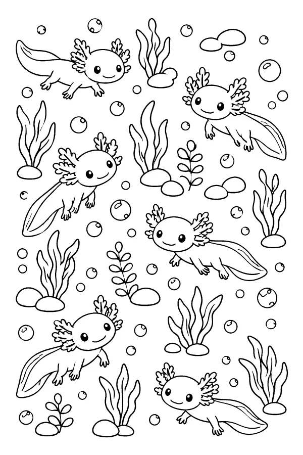 Axolotl Meadow Pattern