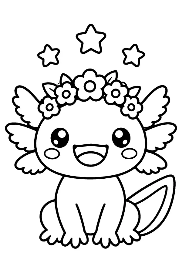 Flower Crown Axolotl