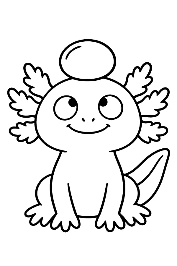 Pebble Balancing Axolotl