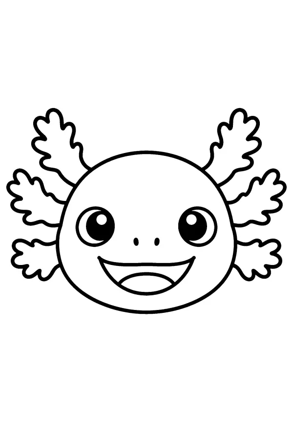 Smiling Axolotl Face