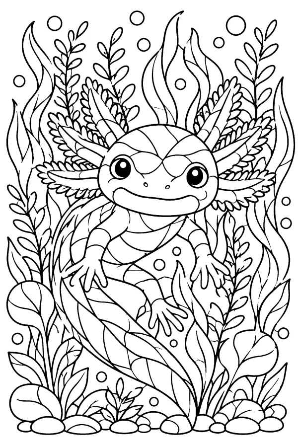 Stained Glass Axolotl