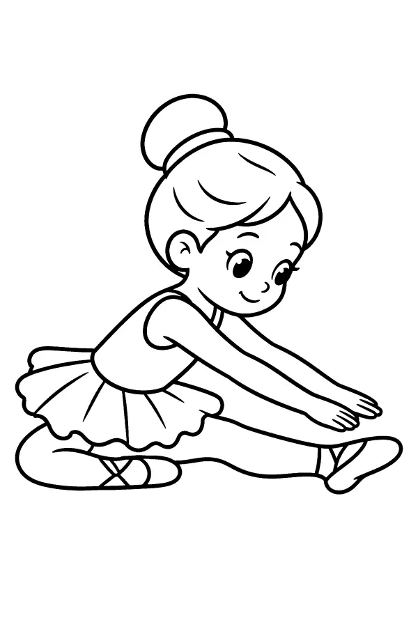 Ballerina Stretching Forward