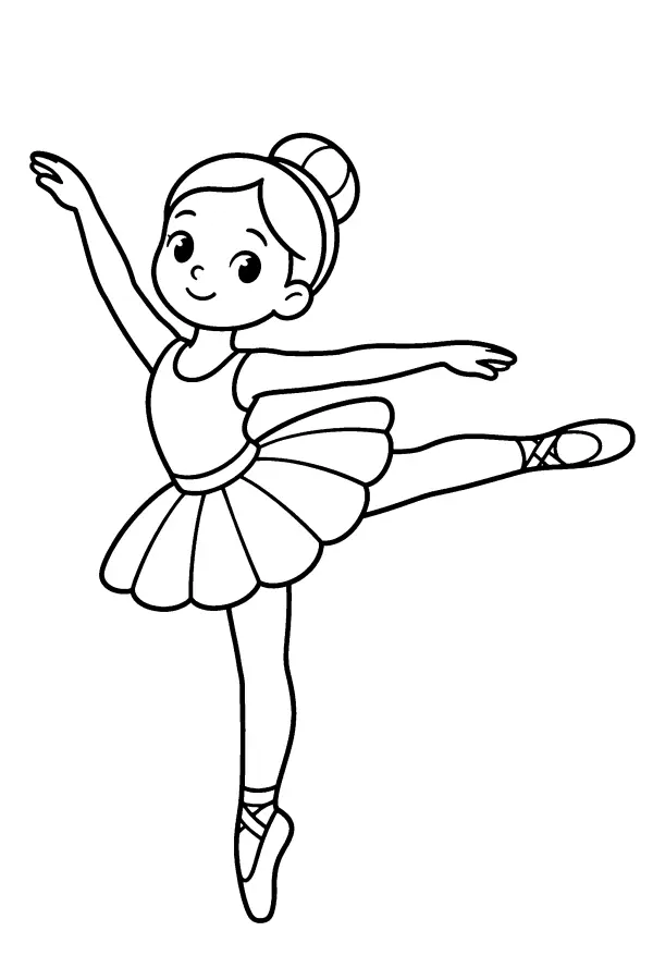 Ballet Arabesque Girl