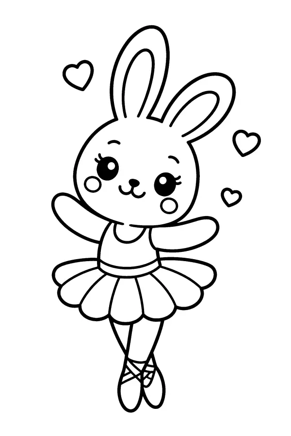 Bunny Ballet Hearts