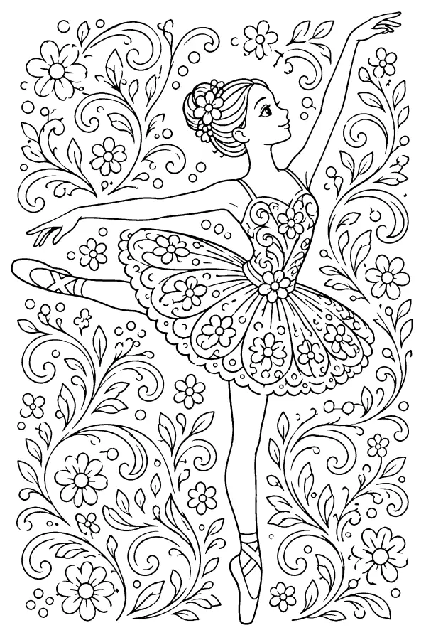 Floral Ballet Swirls
