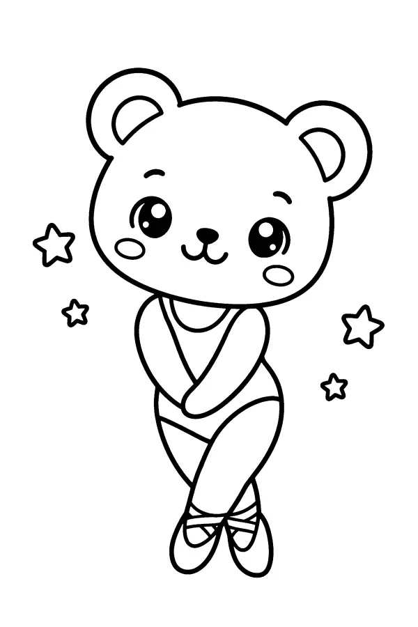 Kawaii Bear Curtsy