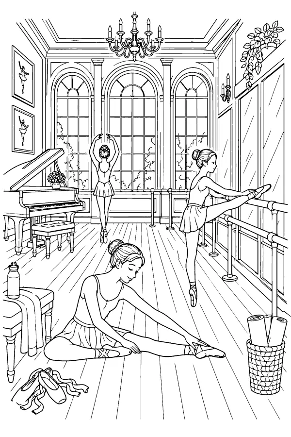 Sunlit Ballet Studio