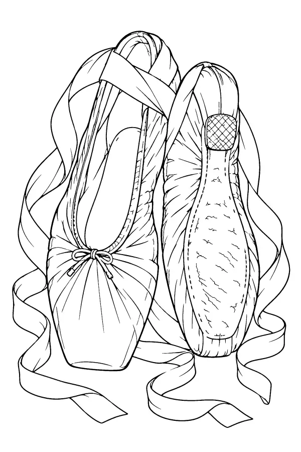 Worn Pointe Shoes