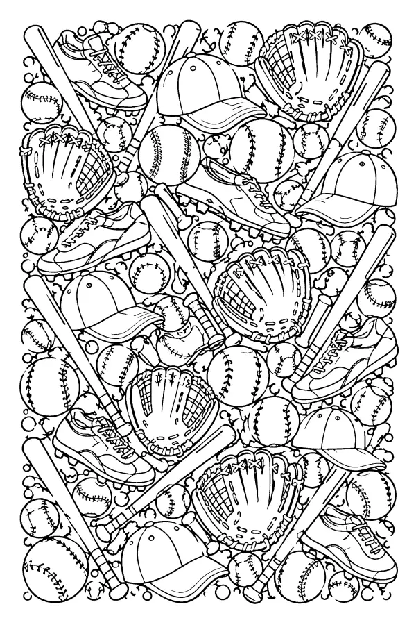 Baseball Gear Mosaic