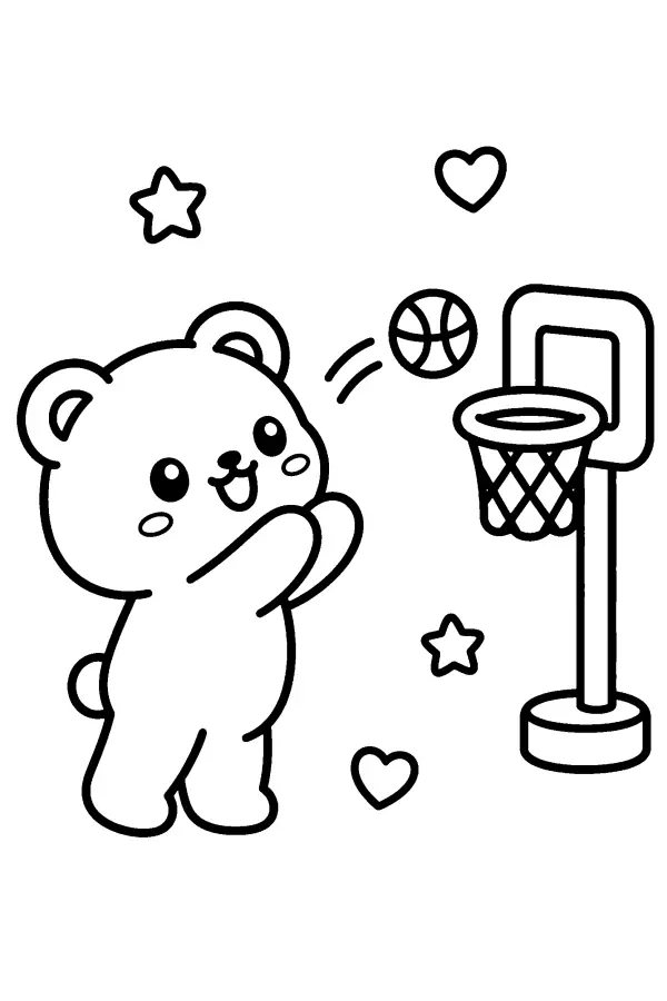 Bear At Hoop