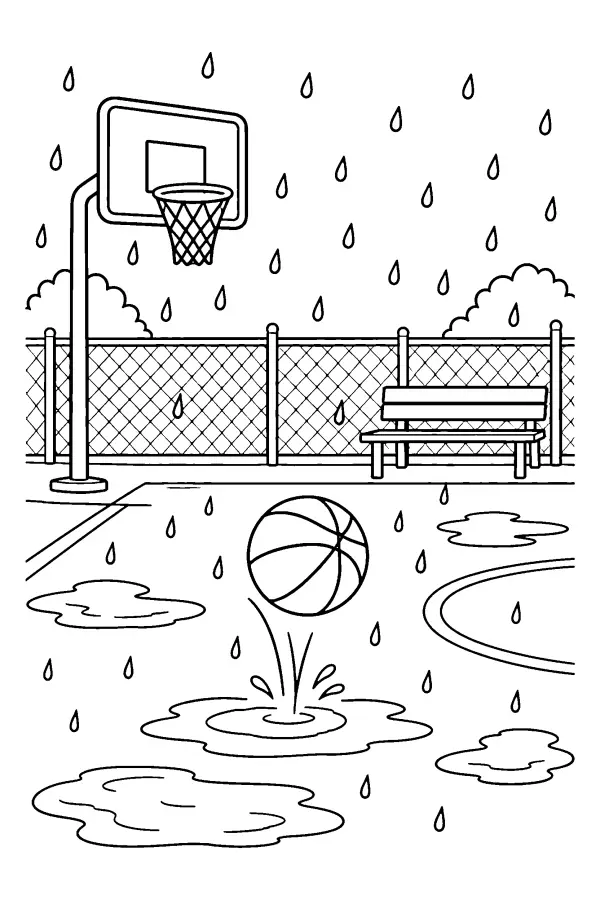 Rainy Outdoor Court