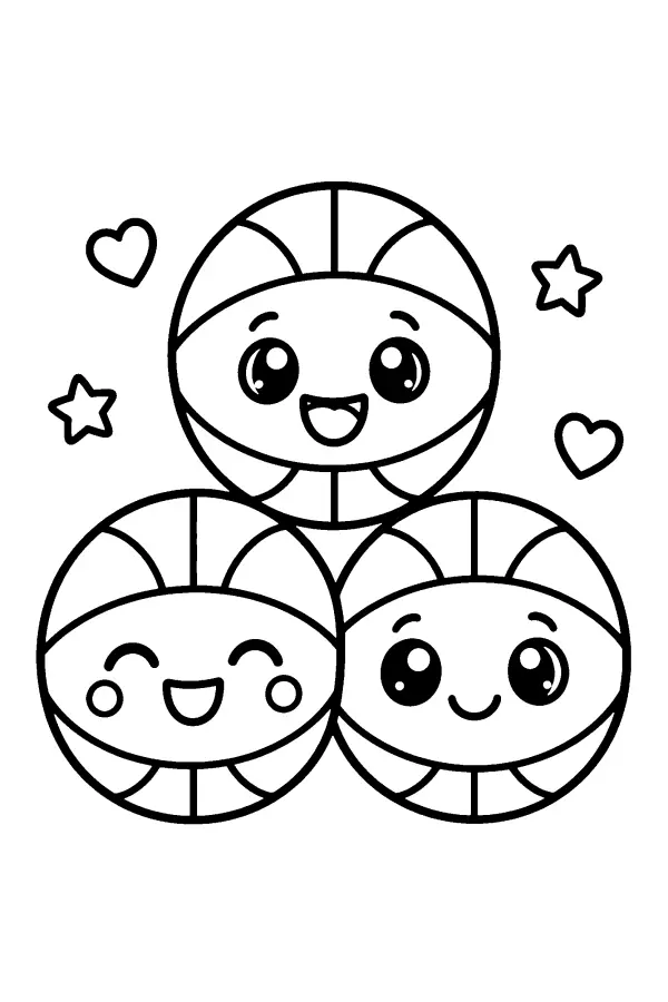 Three Happy Balls