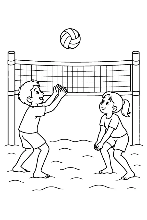 Beach Volleyball Match