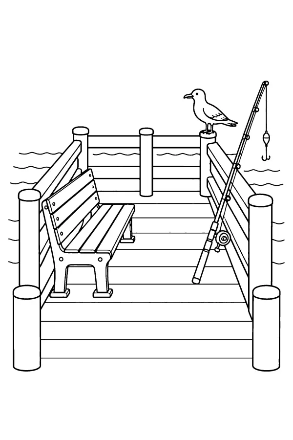 Pier Bench Bird