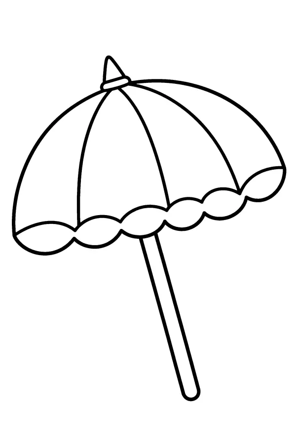 Scalloped Beach Umbrella