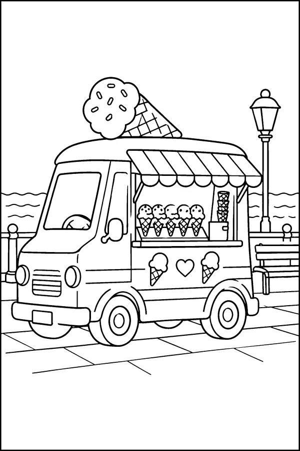 Seaside Ice Cream Van