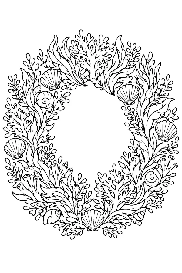 Seaweed Shell Wreath