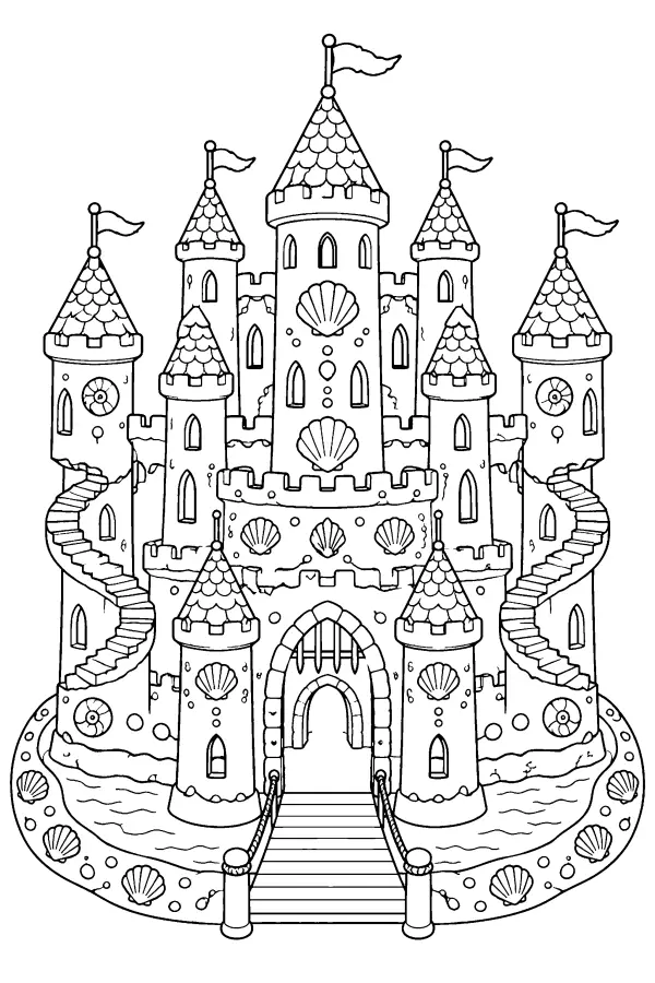 Shell Inlay Castle