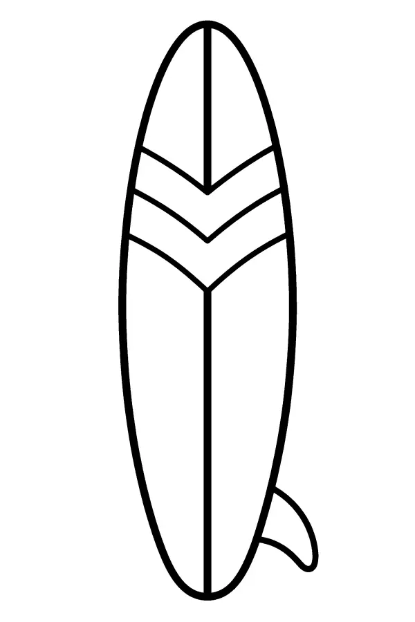 Standing Surfboard