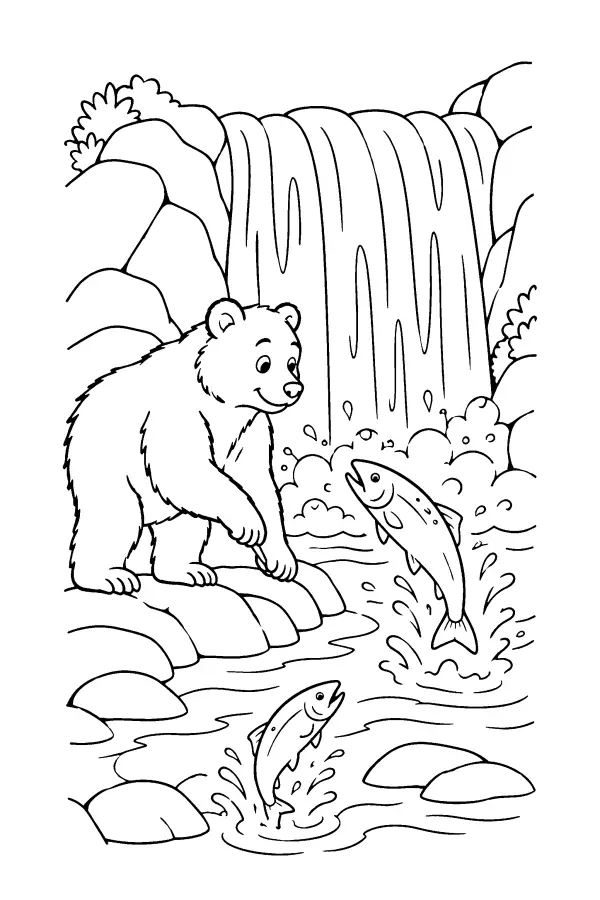 Bear At The Falls