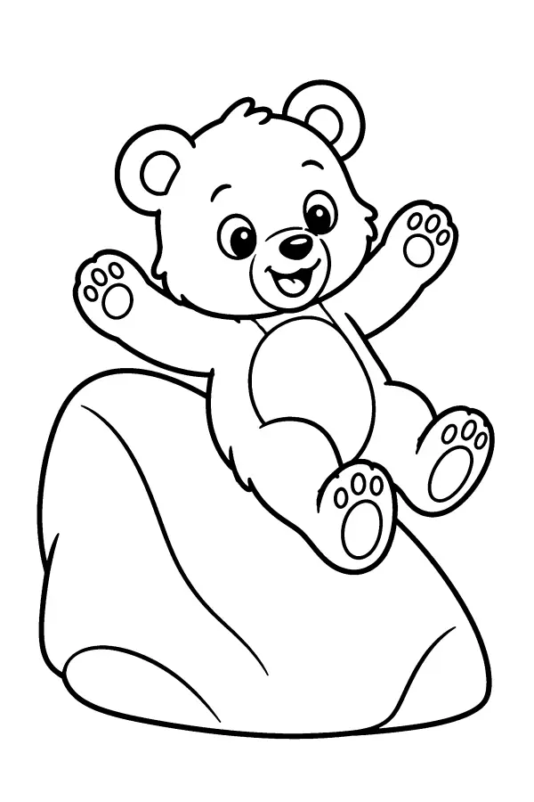 Bear Cub Sliding
