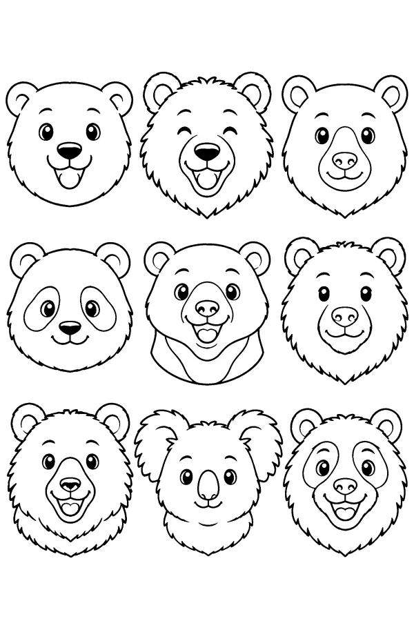 Bear Face Grid