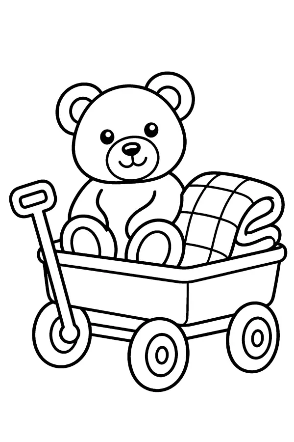 Bear In Wagon