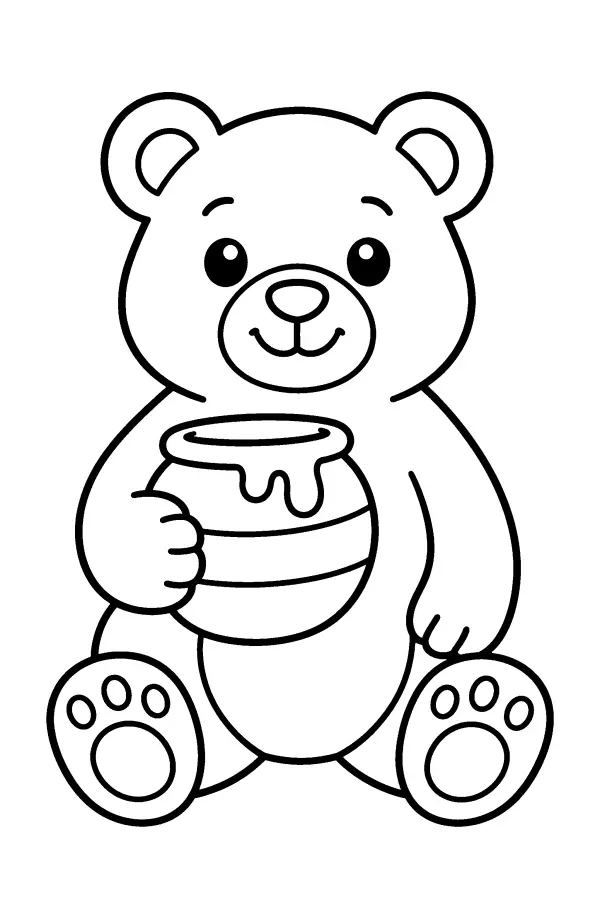 Bear With Honey Pot