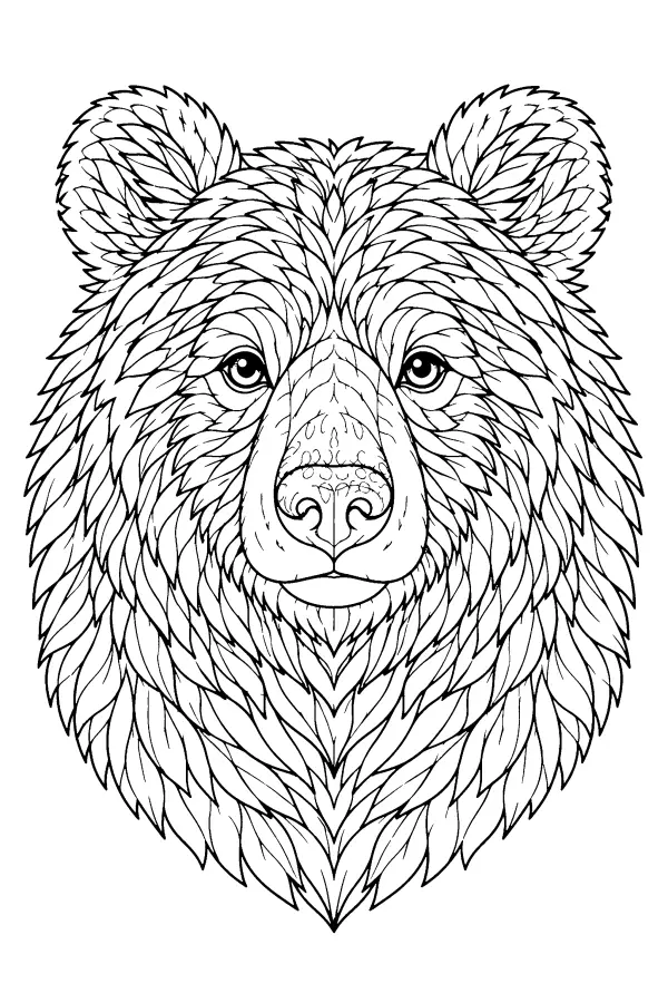 Layered Bear Portrait