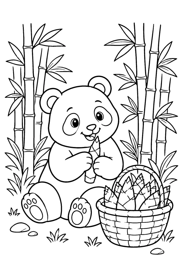 Panda And Shoot Basket