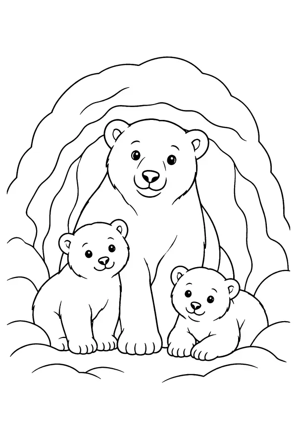 Polar Bear Den Family