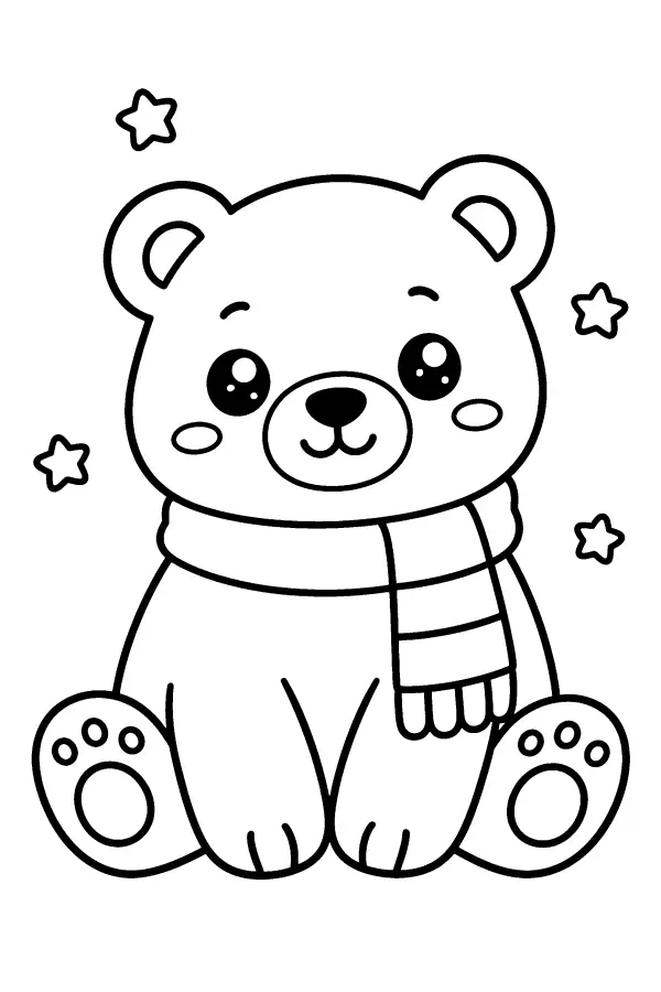Scarfed Polar Bear