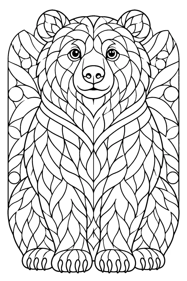 Stained Glass Bear