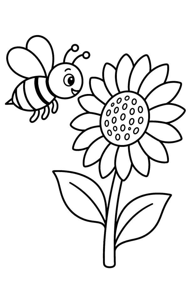 Bee and Sunflower