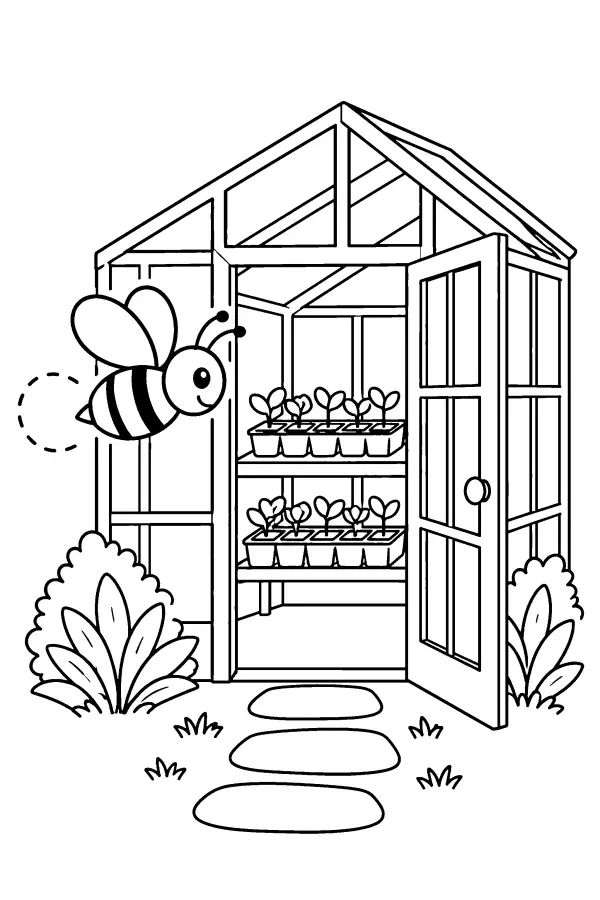 Bee At The Greenhouse